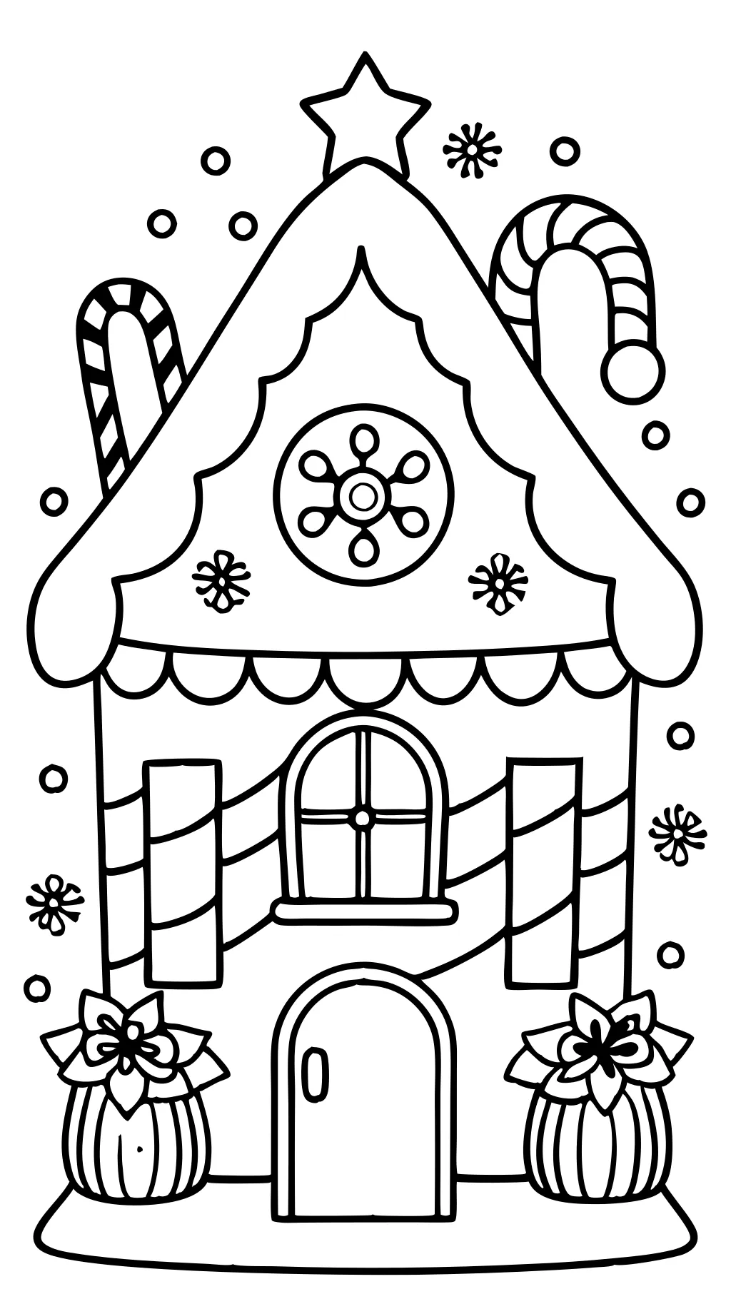 coloriages de maison en pain d’épice mignonne